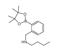 N-(2-(4,4,5,5-四甲基-1,3,2-二氧硼杂环戊烷-2-基)苄基)丁-1-胺结构式