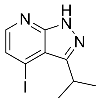 4-碘-3-异丙基-1H-吡唑并[3,4-b]吡啶结构式