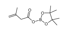 (4,4,5,5-tetramethyl-1,3,2-dioxaborolan-2-yl) 3-methylbut-3-enoate Structure