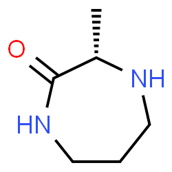 (S)-3-甲基-1,4-二氮杂环庚烷-2-酮结构式