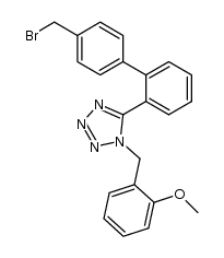 5-(4'-(bromomethyl)-[1,1'-biphenyl]-2-yl)-1-(2-methoxybenzyl)-1H-tetrazole结构式