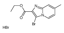 3-溴-7-甲基-咪唑并[1,2-a]吡啶-2-羧酸乙酯氢溴酸结构式