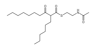 S-(2-acetamidoethyl) 2-hexyl-3-oxodecanethioate Structure
