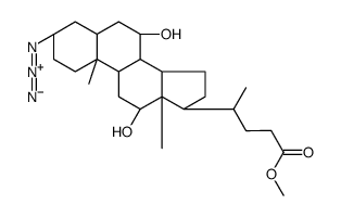 methyl (4R)-4-[(3S,7R,10S,12S,13R,17R)-3-azido-7,12-dihydroxy-10,13-dimethyl-2,3,4,5,6,7,8,9,11,12,14,15,16,17-tetradecahydro-1H-cyclopenta[a]phenanthren-17-yl]pentanoate Structure