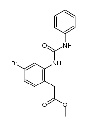 methyl {2-[(anilinocarbonyl)amino]-4-bromophenyl}acetate Structure