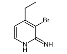 3-溴-4-乙基吡啶-2-胺结构式