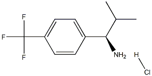 (R)-2-甲基-1-(4-(三氟甲基)苯基)丙-1-胺盐酸盐结构式