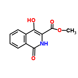 4-羟基-1-氧代-1,2-二氢异喹啉-3-羧酸甲酯结构式