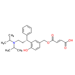 (2E)-4-({3-[(1R)-3-(Diisopropylamino)-1-phenylpropyl]-4-hydroxybenzyl}oxy)-4-oxo-2-butenoic acid结构式