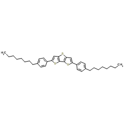 2,6-双(4-辛基苯基)-二噻吩并[3,2-b：2',3'-d]噻吩结构式