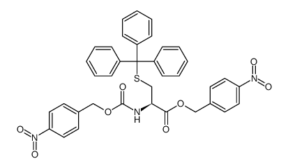 4-nitrobenzyl N-(((4-nitrobenzyl)oxy)carbonyl)-S-trityl-L-cysteinate Structure