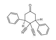 (S,R)-4-oxo-2,6-diphenyl-1,1-cyclohexanedicarbonitrile Structure