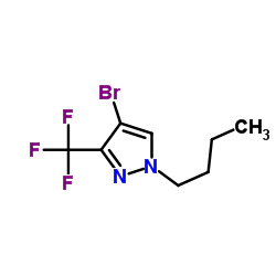 4-溴-1-丁基-3-三氟甲基-吡唑结构式