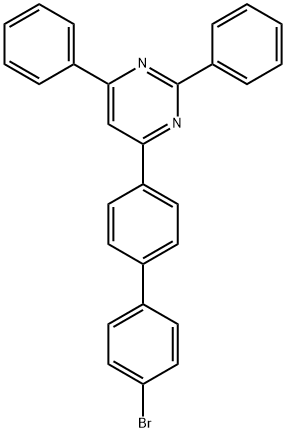 4-(4’-溴-[1,1’-联苯]-4-基)-2,6-二苯基嘧啶结构式