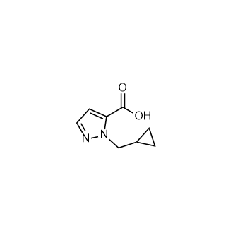 1-(环丙基甲基)-1H-吡唑-5-羧酸结构式