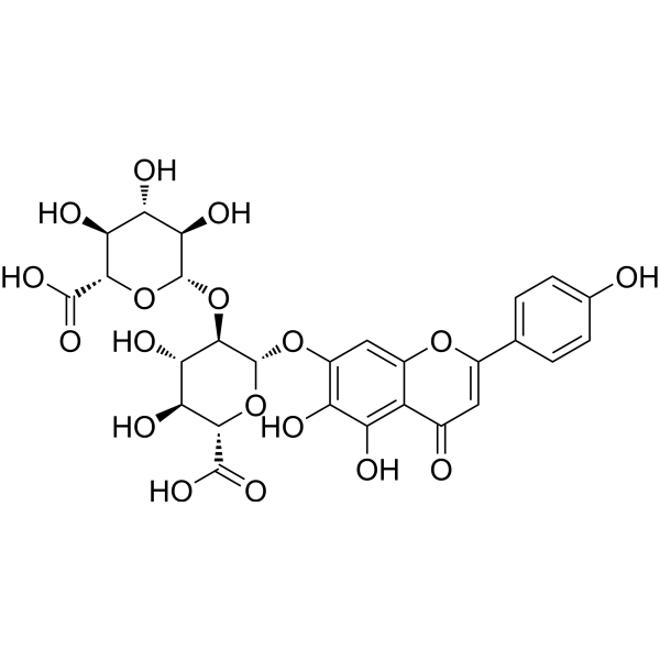 Scutellarin-7-diglucosidic acid结构式