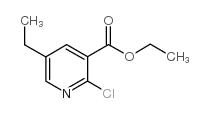 2-氯-5-乙基吡啶-3-羧酸乙酯结构式