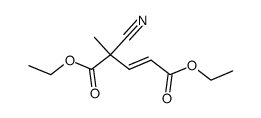 diethyl (E)-2-cyano-2-methyl-3-pentenedioate结构式