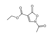 Ethyl 2-acetyl-5-oxo-2,5-dihydroisoxazole-4-carboxylate结构式