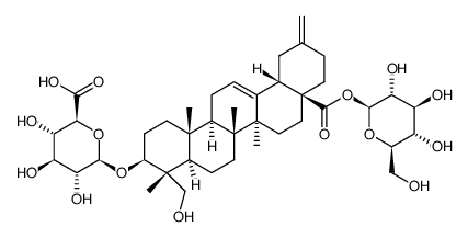 norhederagenin 3-O-β-D-glucuronopyranosyl-28-O-β-D-glucopyranoside Structure