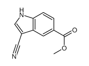 3-氰基吲哚-5-羧酸甲酯结构式