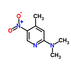 N,N,4-三甲基-5-硝基吡啶-2-胺结构式