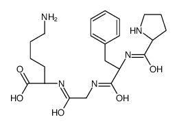 (2S)-6-amino-2-[[2-[[(2S)-3-phenyl-2-[[(2S)-pyrrolidine-2-carbonyl]amino]propanoyl]amino]acetyl]amino]hexanoic acid Structure