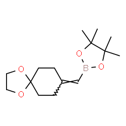 2 -((1,4-二氧杂螺[4.5]癸-8-亚基)甲基)-4,4,5,5-四甲基-1,3,2-二氧杂硼烷结构式