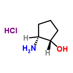 顺式-(1S,2R)-2-氨基环戊醇盐酸盐结构式