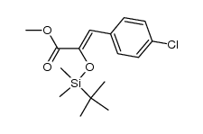 Z-2-[4-chlorophenyl]-1-tert-butyldimethylsilyloxy methyl propenoate结构式