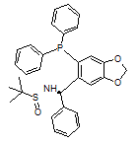 [S(R)]-N-[(R)-[6-(二苯基膦)苯并[d][1,3]-二氧戊环-5基]苯甲基]-2-叔丁基亚磺酰胺图片