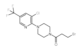 3-溴-1-(4-[3-氯-5-三氟甲基吡啶]哌嗪)丙烷-1-酮结构式
