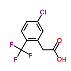 5-氟-2-三氟甲基苯乙酸结构式