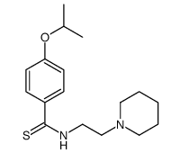 p-Isopropoxy-N-(2-piperidinoethyl)thiobenzamide Structure