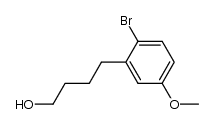 4-(2-bromo-5-methoxyphenyl)butan-1-ol结构式