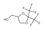 2,2-bis(trifluoromethyl)-4-hydroxymethyl-1,3-dioxolane结构式