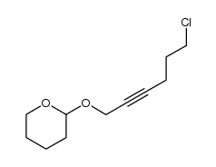 6-chloro-1-(tetrahydropyranyle-2-oxy) hex-2-yne结构式