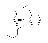 Phosphinic acid, (1-ethyl-1,2-dimethyl-3-oxobutyl)(methylphenyl)-, butyl ester Structure