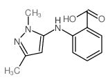 2-[(1,3-二甲基-1H-吡唑-5-基)氨基]苯甲酸结构式