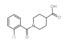 1-(2-氯苯甲酰基)哌啶-4-羧酸结构式