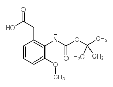2-[[(1,1-二甲基乙氧基)羰基]氨基]-3-甲氧基苯乙酸结构式