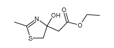 (4-hydroxy-2-methyl-4,5-dihydro-thiazol-4-yl)-acetic acid ethyl ester结构式