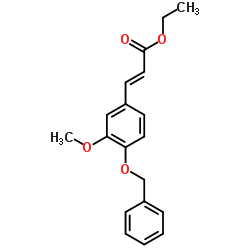 (E)-3-(4-(苄氧基)-3-甲氧基苯基)丙烯酸乙酯结构式
