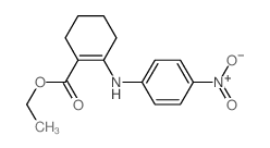 ethyl 2-[(4-nitrophenyl)amino]cyclohexene-1-carboxylate结构式