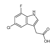 5-Chloro-7-fluoroindole-3-acetic acid Structure