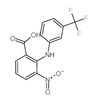 Benzoic acid,3-nitro-2-[[3-(trifluoromethyl)phenyl]amino]- Structure