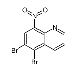 5,6-dibromo-8-nitro-quinoline结构式