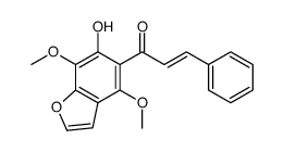 1-(6-hydroxy-4,7-dimethoxy-1-benzofuran-5-yl)-3-phenylprop-2-en-1-one Structure