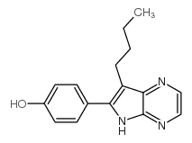 7-丁基-6-(4-羟基苯基)-5H-吡咯并[2,3-B]吡嗪结构式