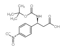 BOC-(S)-3-氨基-3-(4-硝基苯基)-丙酸结构式